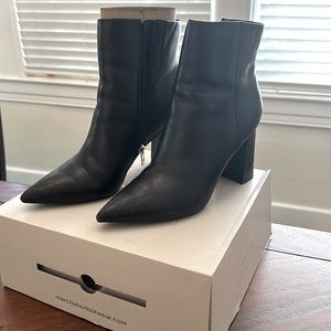 Marc Fisher Black Heeled Booties